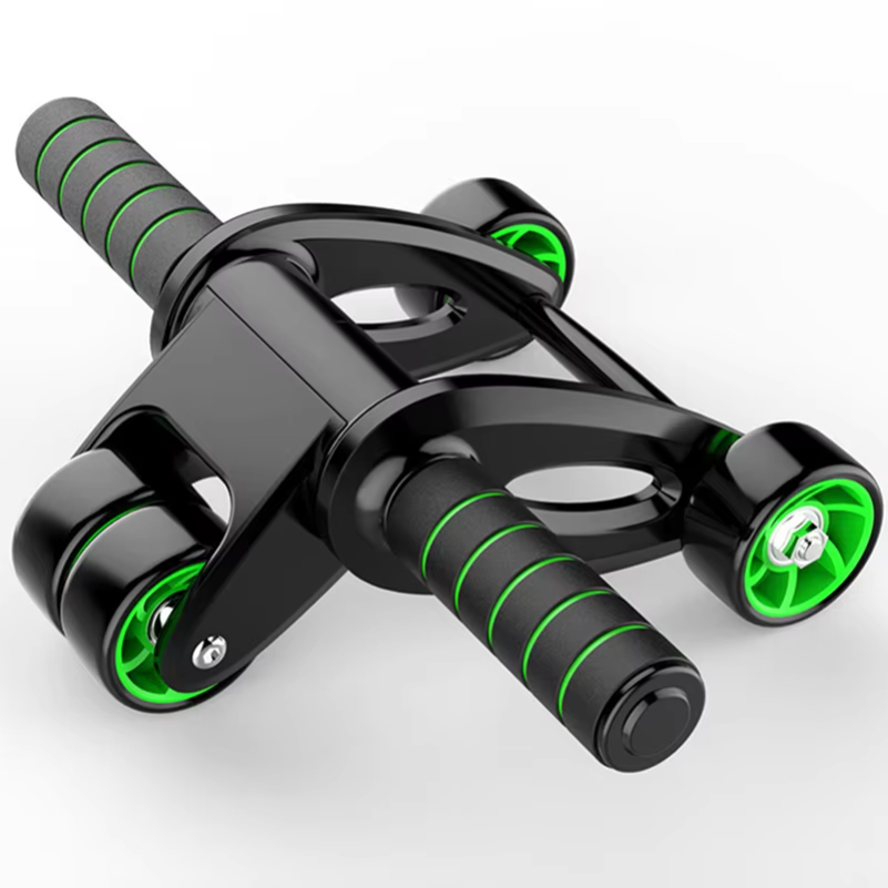 Ab Roller Wheel With Elbow Support - ลูกกลิ้งบริหารหน้าท้อง 4 ล้อ สำหรับออกกำลังกายหน้าท้อง อุปกรณ์ออกกำลังกายที่บ้าน ฝึกกล้ามเนื้อหน้าท้อง