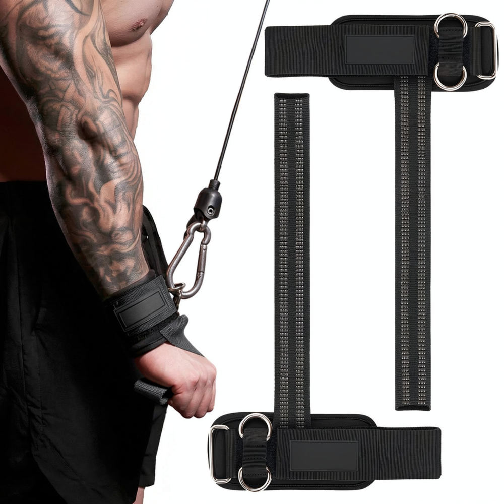 Wrist Wraps Weightlifting Support - สายรัดข้อมือสำหรับยกน้ำหนักแบบมืออาชีพ บุด้วยหนังและไนลอน สำหรับออกกำลังกาย ฟิตเนส เพาะกาย และอุปกรณ์ช่วยพยุงในการดึงข้อ