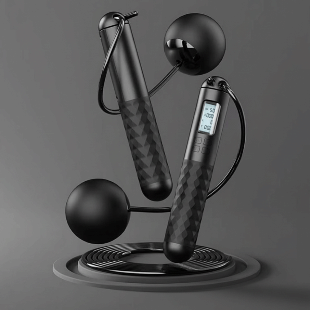 Smart Jump Rope Digital Counter - เชือกกระโดดไร้สายแบบพกพา ป้องกันการลื่น ช่วยลดน้ำหนัก มีตัวนับจำนวนรอบ เชือกกระโดดดิจิทัลอัจฉริยะ สำหรับใช้ในบ้าน
