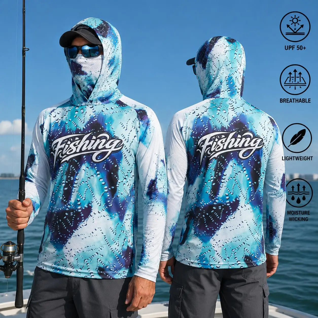 เสื้อตกปลาแบบมีฮู้ดสำหรับผู้ชา - Fishing บทวิจารณ์และราคา