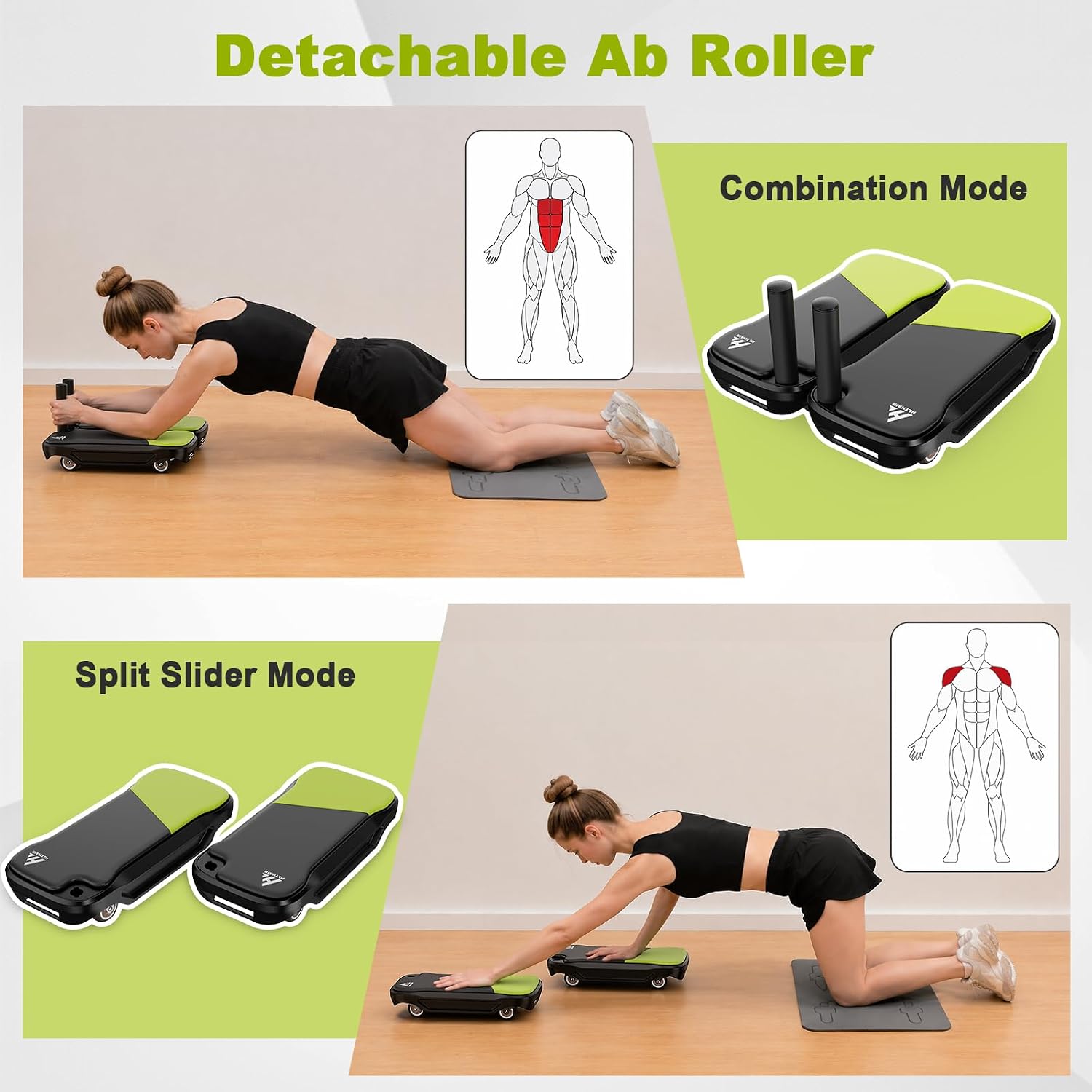 อุปกรณ์ฝึกกล้ามเนื้อแกนกลางลำต - Ab Roller Wheel With Elbow Support บทวิจารณ์และราคา