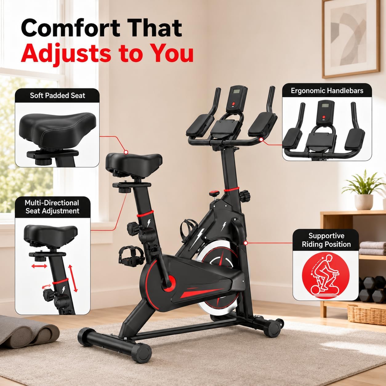 จักรยานออกกำลังกายแบบตั้งพื้นพ - Exercise Bike Magnetic Resistance บทวิจารณ์และราคา