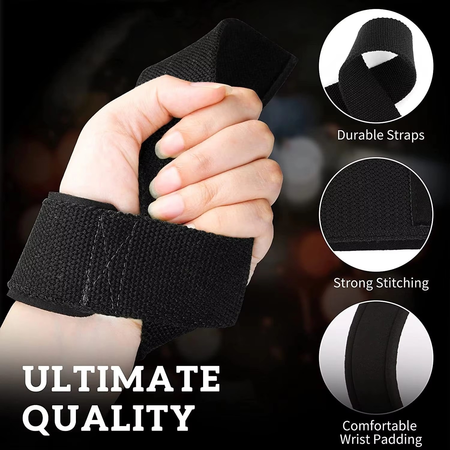 สายรัดข้อมือสำหรับยกน้ำหนักแบบ - Wrist Wraps Weightlifting Support บทวิจารณ์และราคา