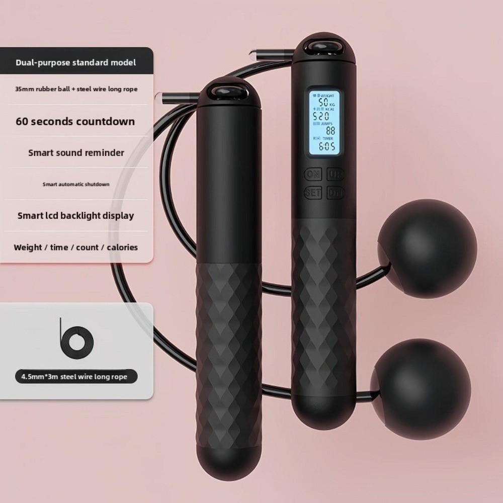 เชือกกระโดดไร้สายแบบพกพา ป้องก - Smart Jump Rope Digital Counter บทวิจารณ์และราคา